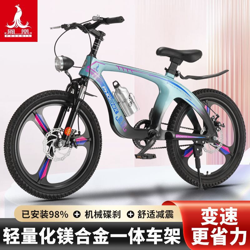 Phoenix Magnesium Alloy Children's Bicycle for Older Boys and Girls Aged 8-10-14, 18/ 20inch Inch Elementary School Student Mountain Bike