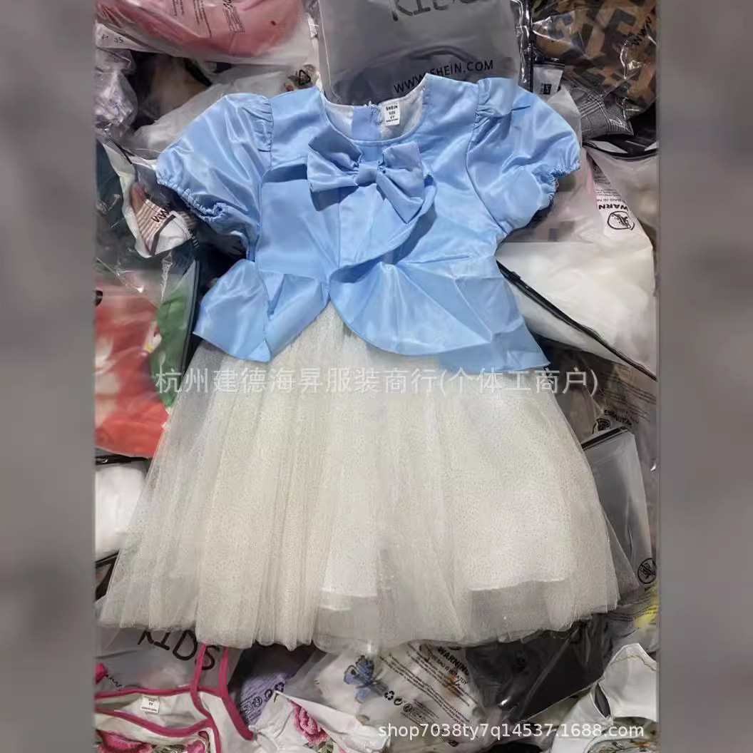 Nueva ropa infantil shein bolsas misceláneas una sola pieza de traje infantil ropa encantadora de bajo precio de comercio exterior transfronterizo fuente de productos