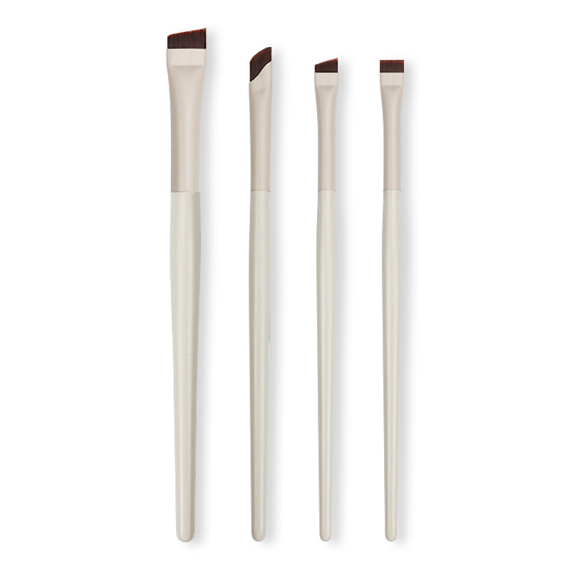 Cepillo delineador de ojos falciforme ultrafino cabeza plana ángulo oblicuo hoja cepillo de cejas cabeza plana ultrafino delineador de ojos cepillo de maquillaje de pintura