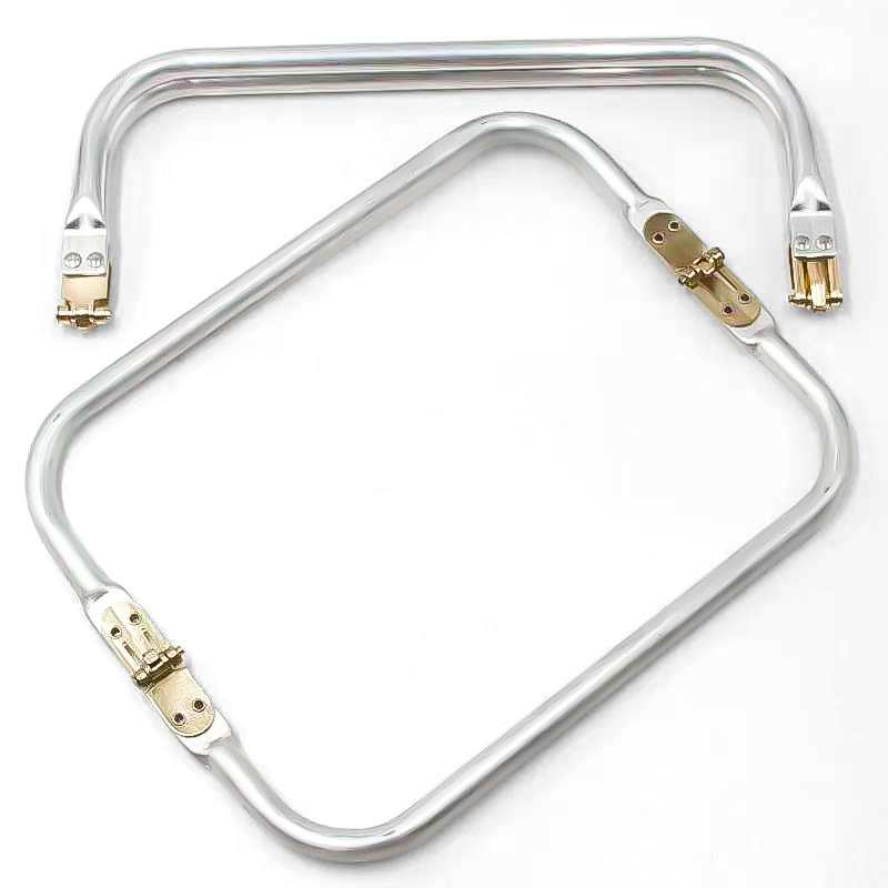 Equipaje cuadrado Accesorios de hardware Bolso de tubo de aluminio rectangular Bolso de oro de boca de médico Bolso de nube Accesorios de bolsa hechos a mano Mango