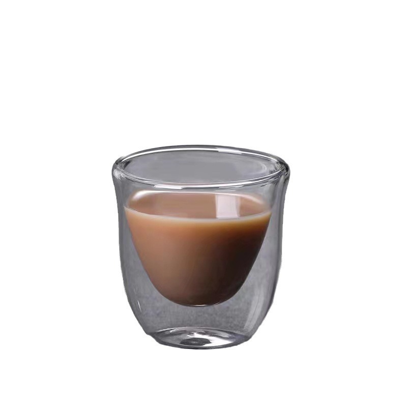 Fabricante de tazas de doble vidrio aislante simple taza de café de leche casera taza de agua transparente cálida