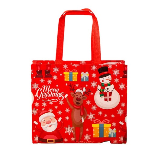 Christmas gift bag manufacturer wholesale non-woven portable laminated bag printing non-woven bag hot stamping logo