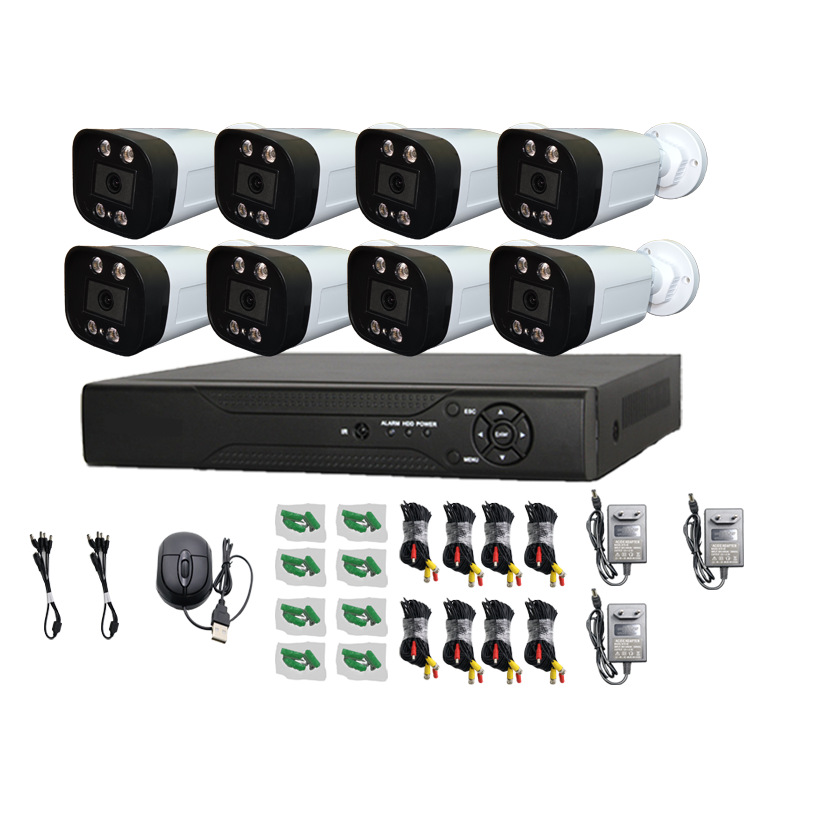 Kit de monitoreo 4 / 8 caminos de monitoreo de alta definición interior y exterior HD Full Color 2 - 5 millones de cámaras KIT