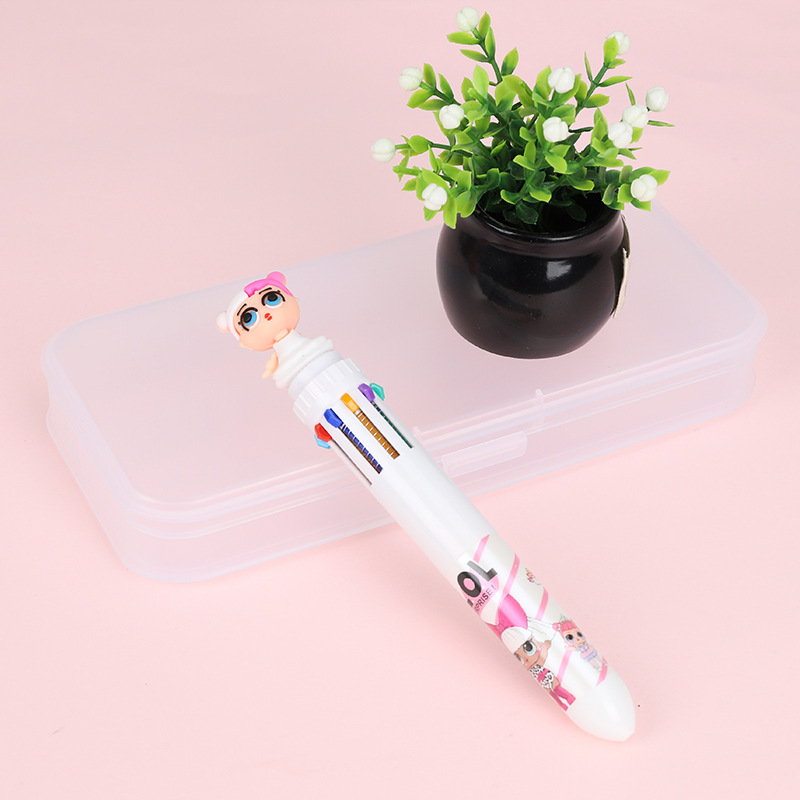 10 color round bead pen-white beautiful girl (BP-670)