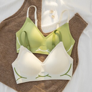Fixed one-piece Cup underwear women's wireless adjustable big chest small thin women's push up bra suit