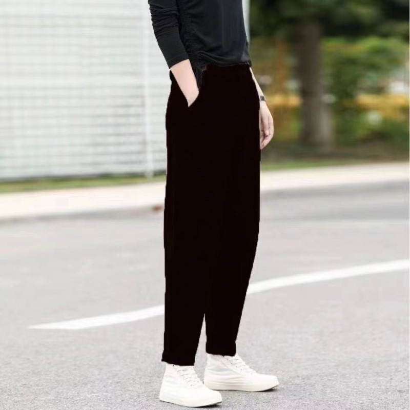春秋斜纹棉哈伦裤子工装小脚裤年轻显瘦时尚文艺女士裤子休闲裤女