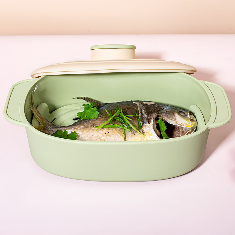 2025新款厨房产品실리콘 찜기食品级硅胶蒸锅多功能减脂蒸饭菜盒|undefined