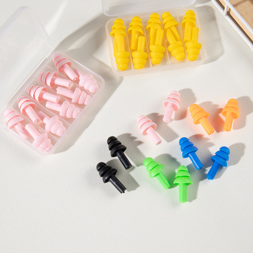 5 pairs of noise-cancelling wireless earplugs silicone Christmas tree shaped set swimming accessories adult earplugs