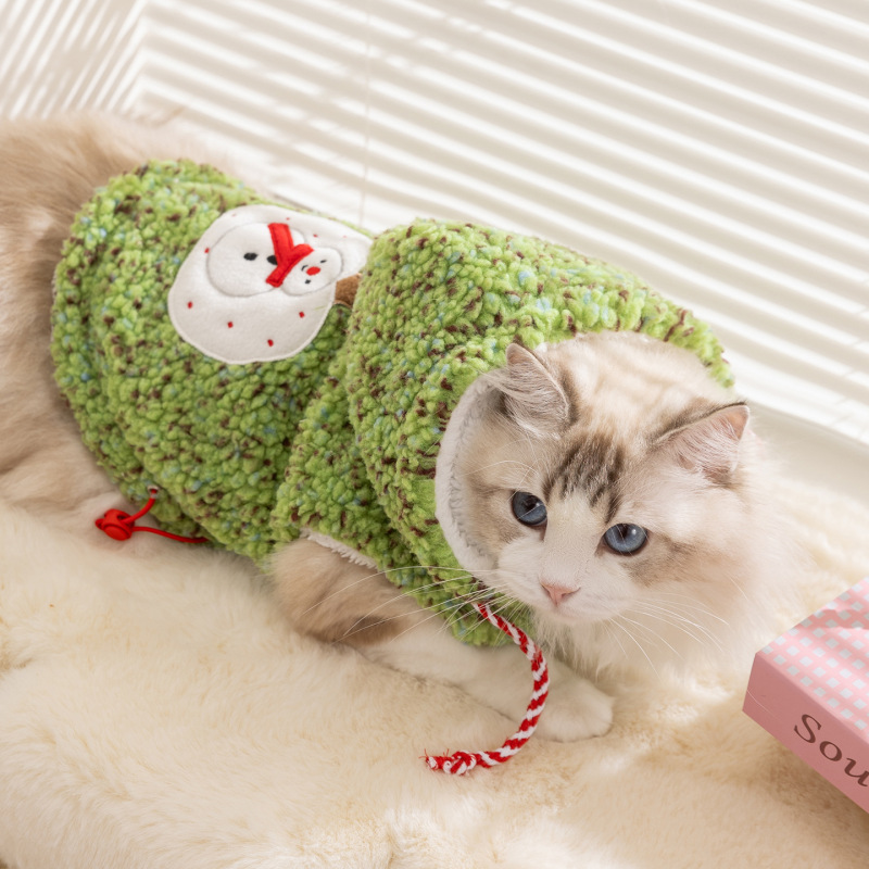 25年新款猫咪衣服满天星羊羔绒加厚保暖马甲秋冬季小型犬宠物衣服|undefined