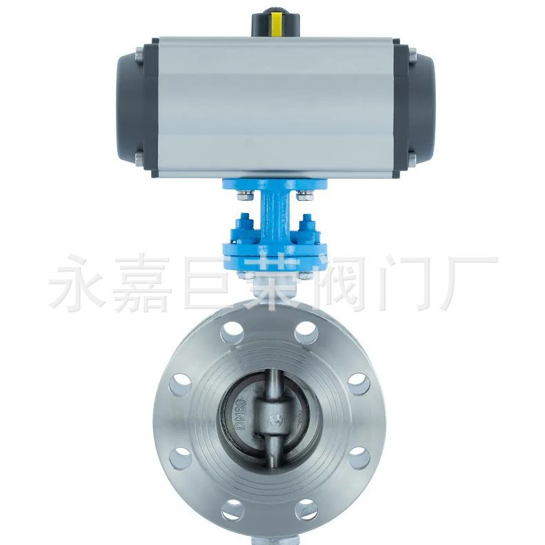 气动硬密封蝶阀 D643H-10C DN800 拐臂支架 单作用 占用空间小