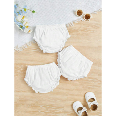 2025跨境新款 Baby Girls Clothing 针织休闲纯色弹性腰带三角款|ms