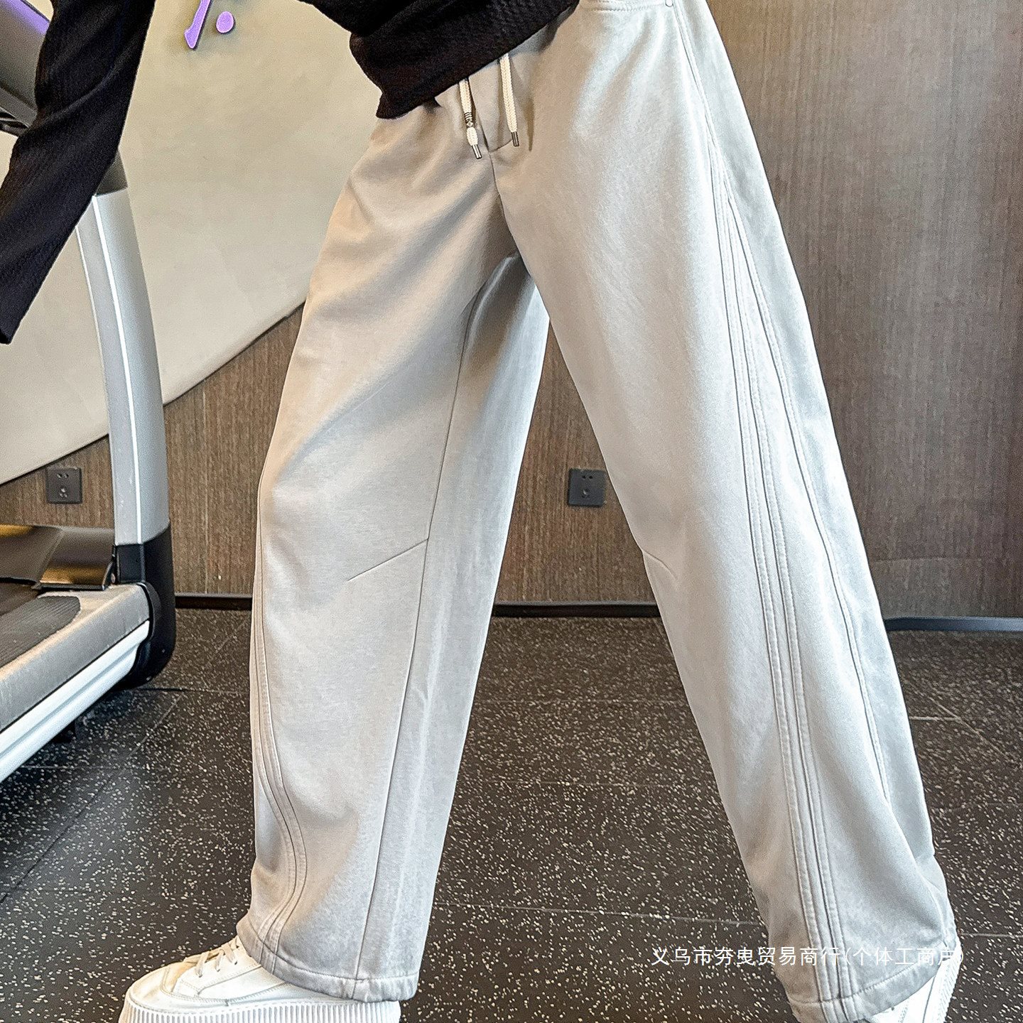 潮牌做旧水洗酵洗卫裤男潮流宽松直筒裤2026新款春秋男士休闲长裤
