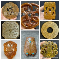 批发高古玉老玉岫玉高仿古董仿古玉器明清战汉岫玉做旧玉佩挂件