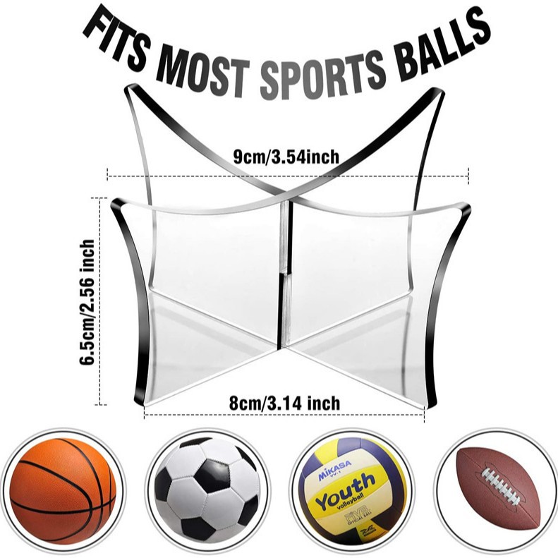 acrylic ball stand acrylic display stand football basketball volleyball rugby holder