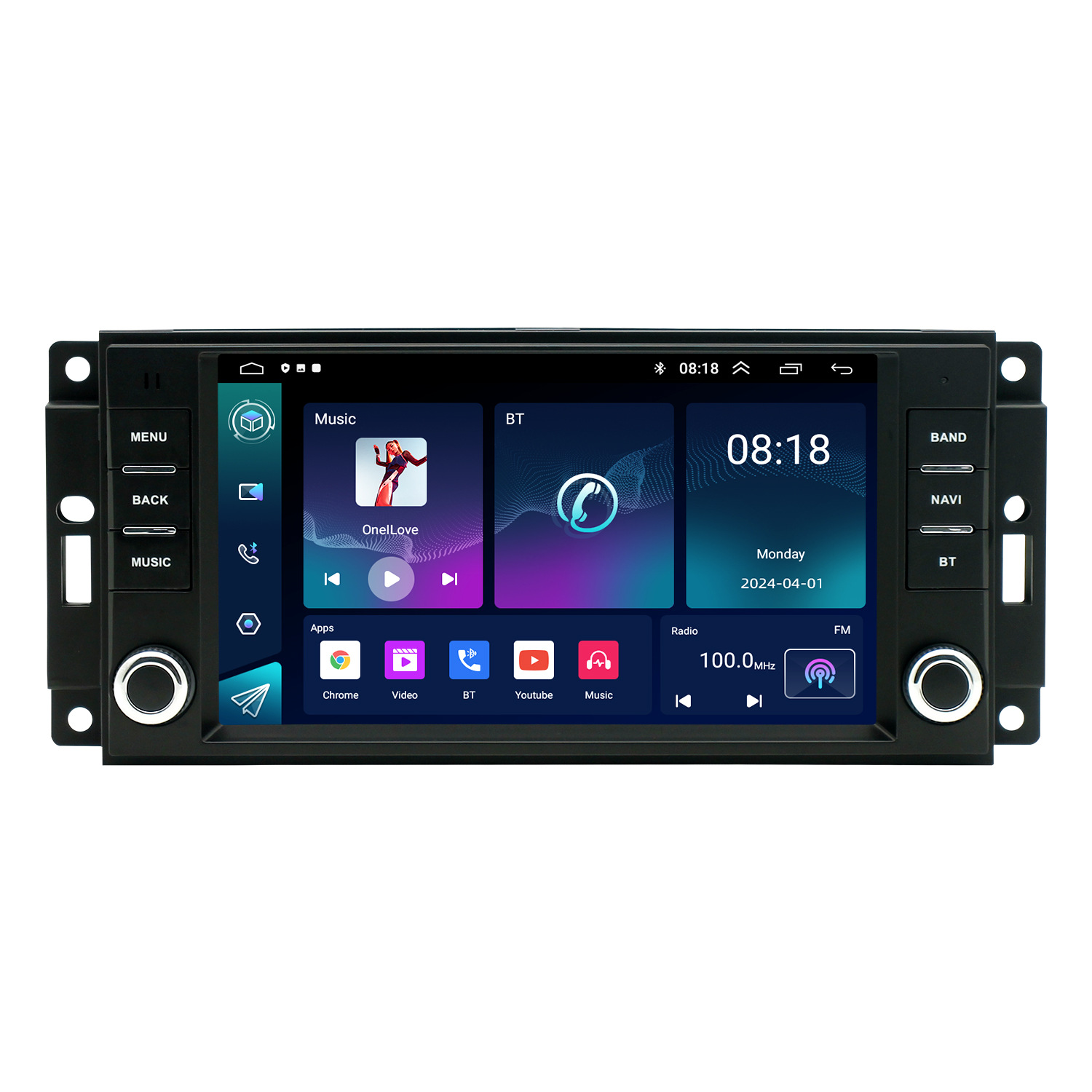 Transfronterizo adecuado para botones Jeep universales de 7 pulgadas, navegación para automóviles Android, reproductor GPS Bluetooth, máquina todo en uno