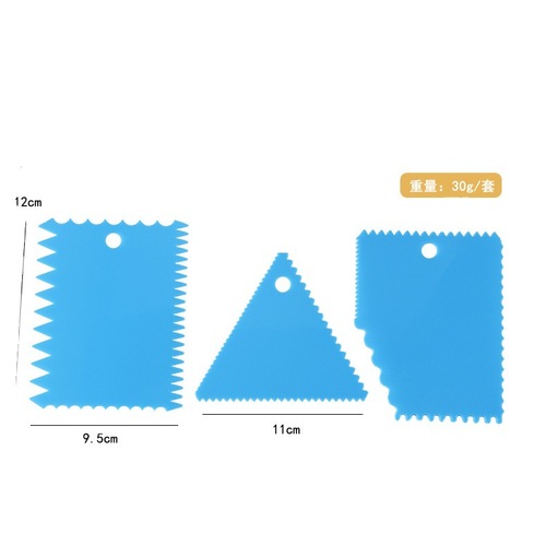 Manufacturer wholesale cake turntable accessories scraper tooth 3-piece set cake cream modeling baking tools