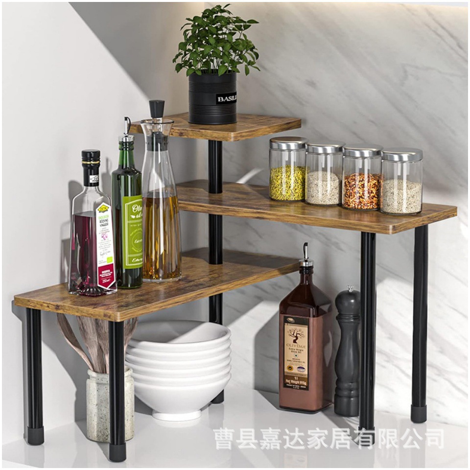 Cross-Border Kitchen Countertop Corner Multi-Layer Storage Rack Multi-Functional Bathroom Wall-Mounted Multi-Layer Corner Storage Rack