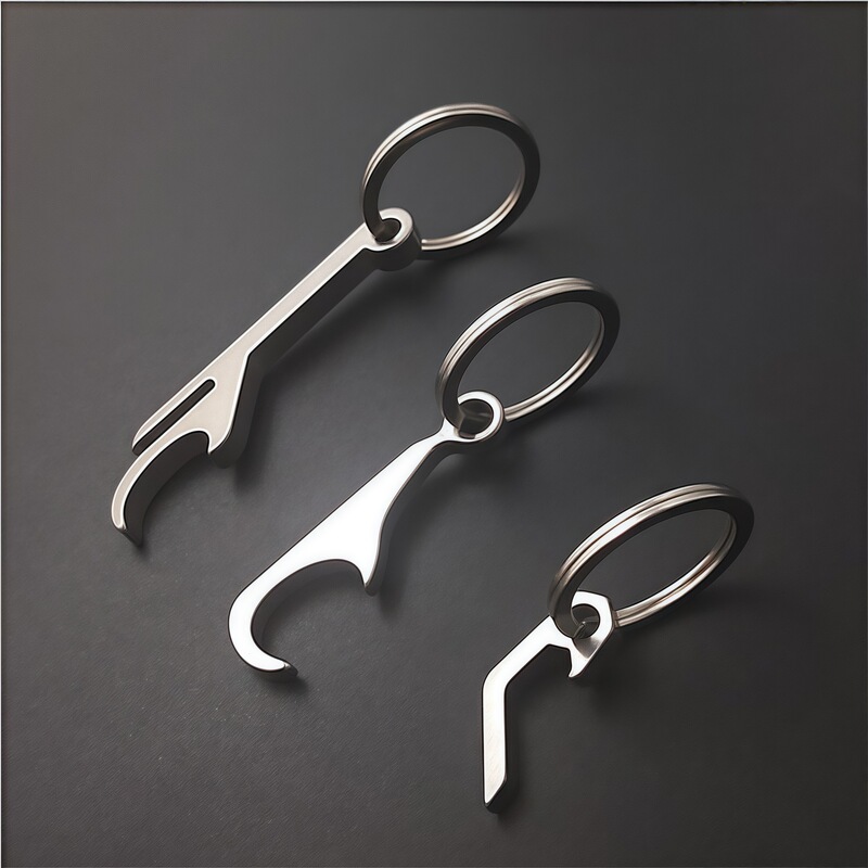 Beer bottle opener kunuo housewarming air pressure bottle opener bottle opener stainless steel beer key chain