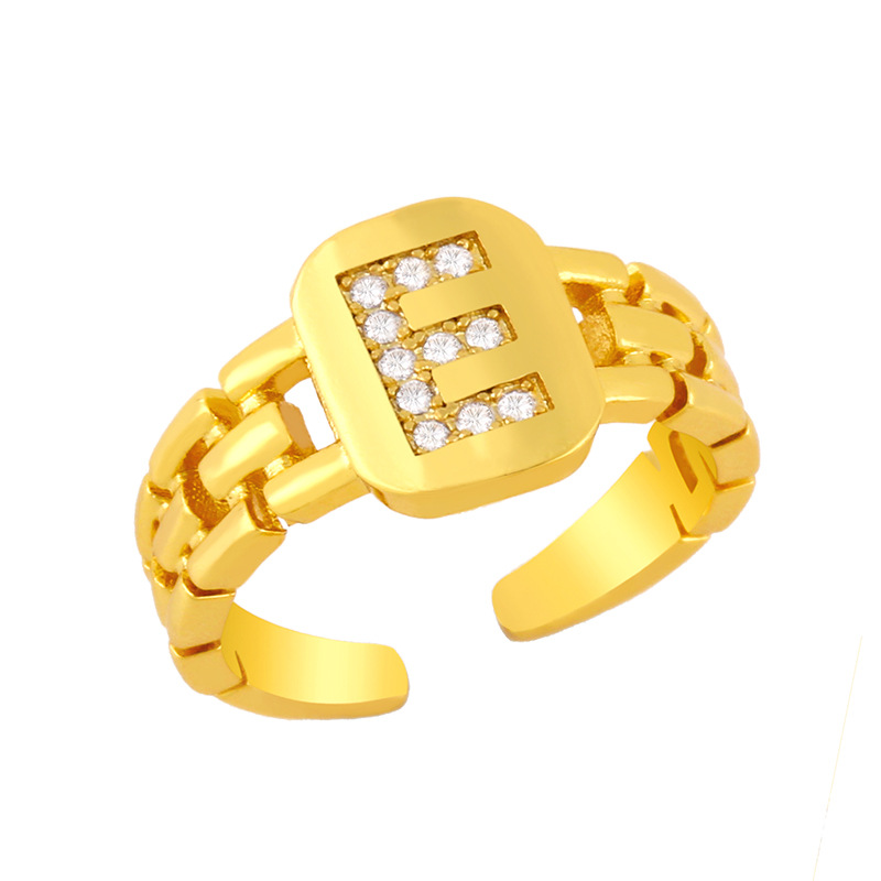 Anillo Abierto Con Letra Simple display picture 27