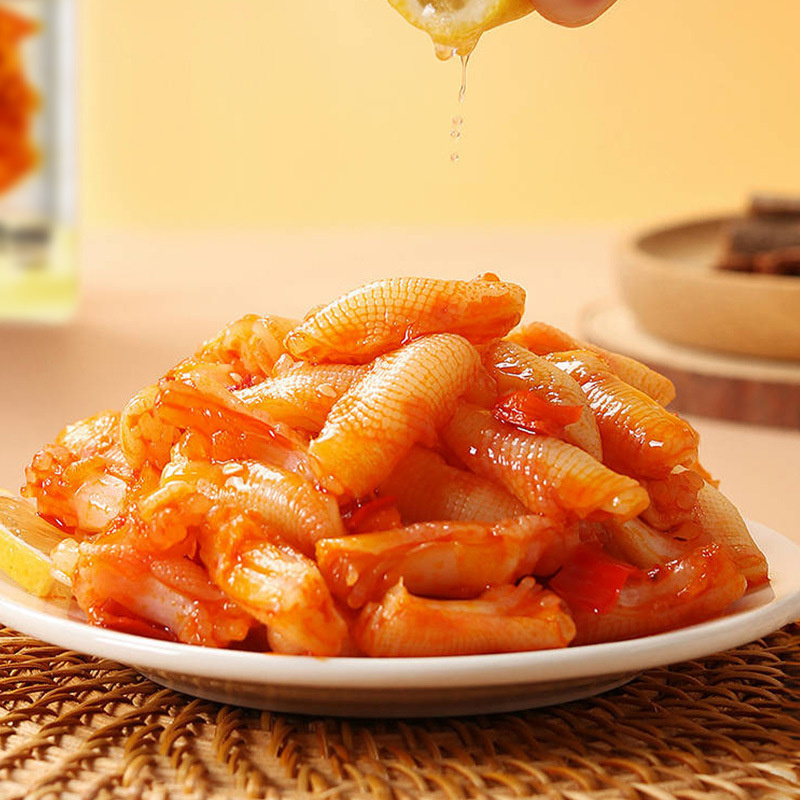 Ken Shuang 骨なし鶏足の腱 酸っぱいレモンの骨なし鶏足の腱 インスタントスナック カジュアルなドラマ鑑賞用スナック|undefined