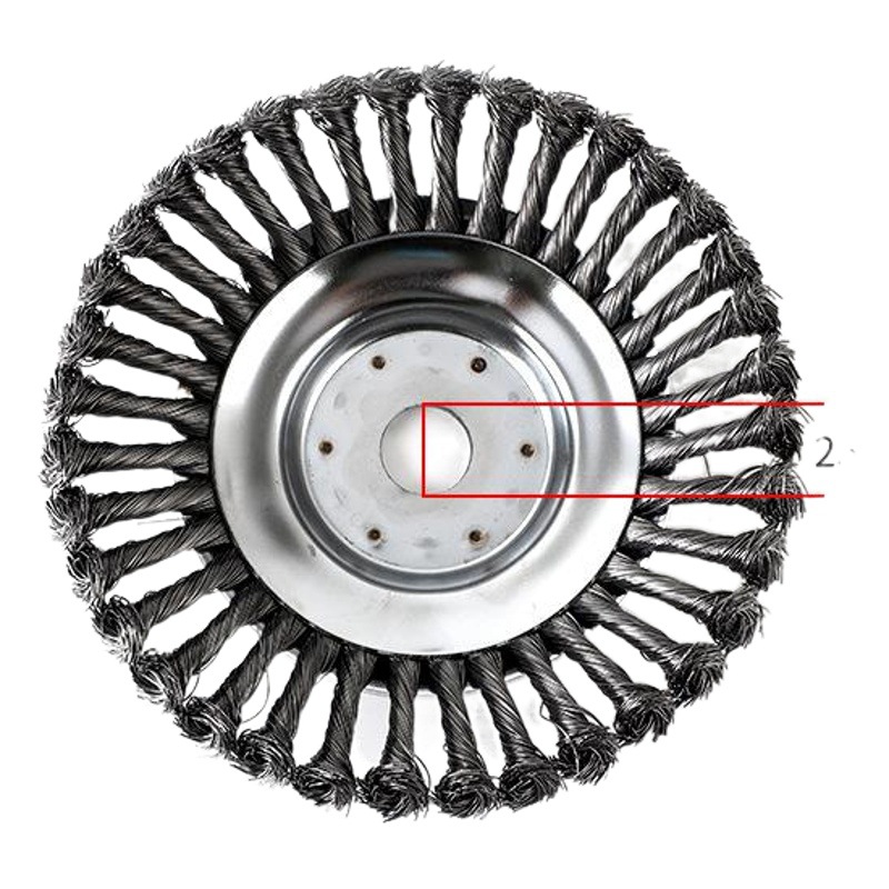 Nueve caballos de apoyo cortacésped de rueda de acero de apoyo cortacésped de acero eliminación de óxido de deshierbe placa