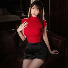 兮欢媚兰情趣内衣性感纯欲性感秘书制服可剪露胸两穿趣味套装3878