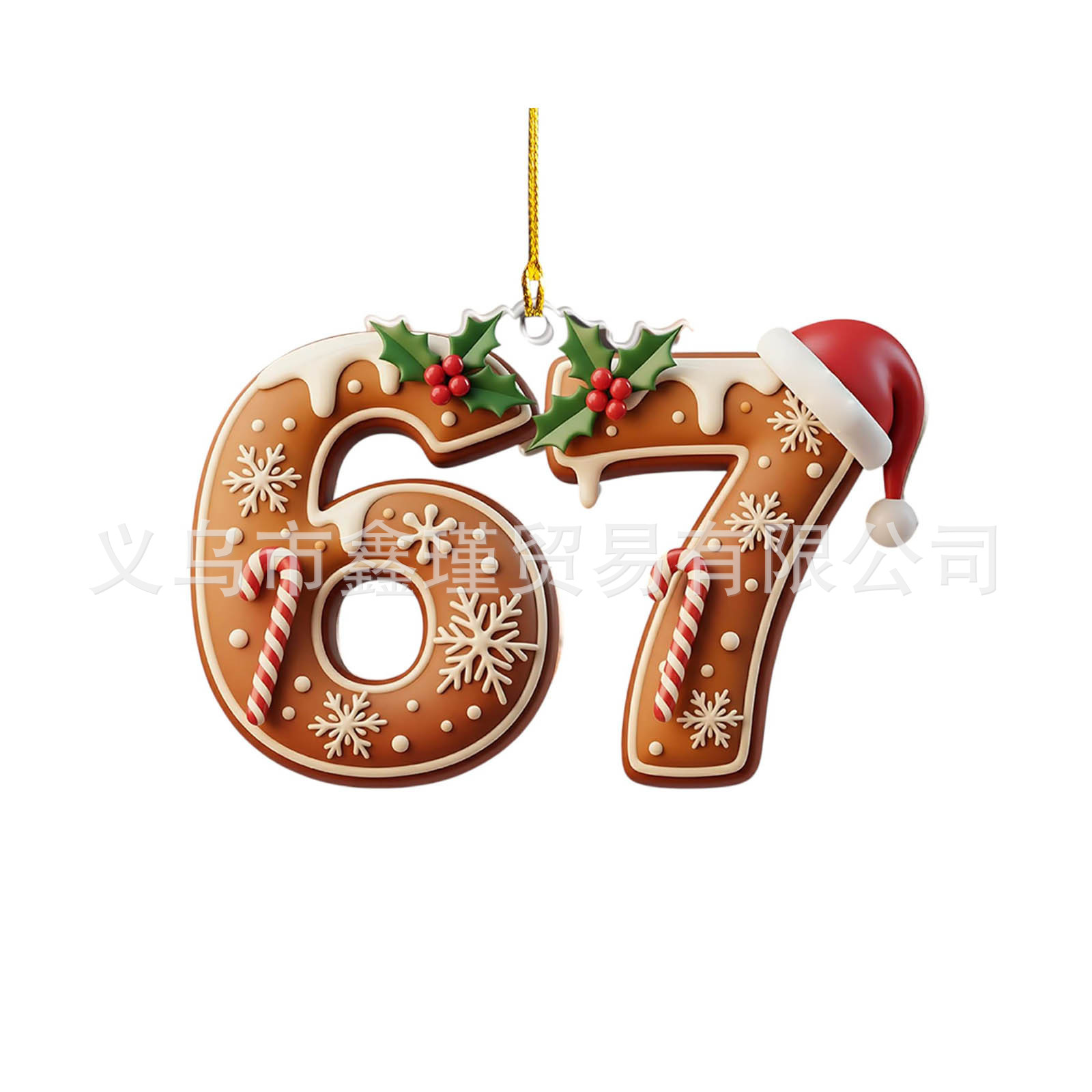 Ventas transfronterizas calientes seisseven67 seis siete decoraciones de Navidad acrílicas decoración divertida