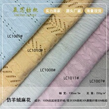 250g仿羊绒麻花提花针织布 粗针镂空肌理毛线女装毛衣工艺品玩偶