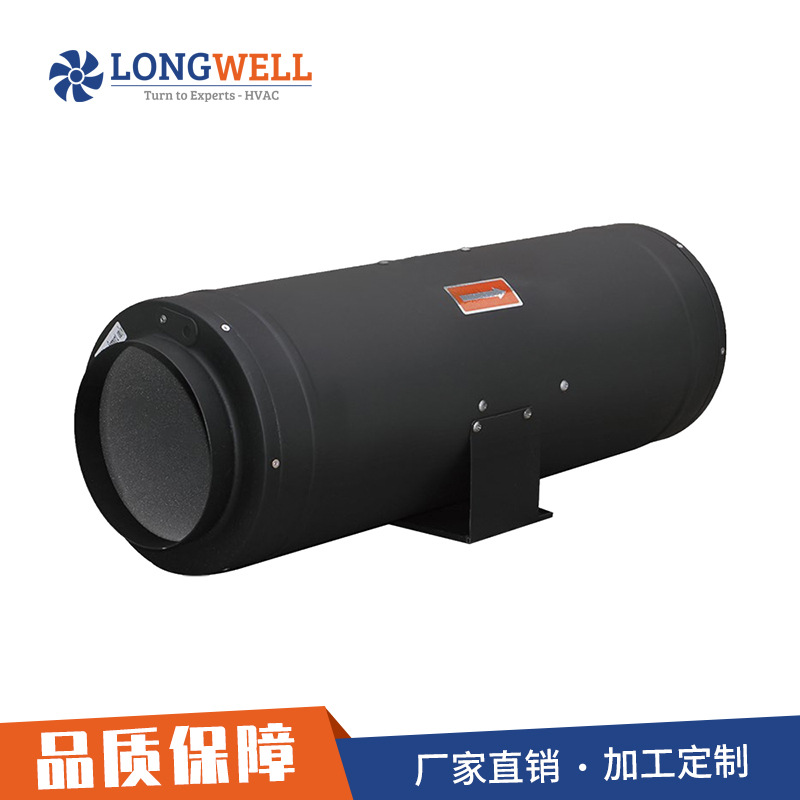 朗伟 EC金属超静音管道风机 4寸圆形变频抽风排烟风机 工业通风机