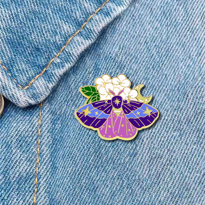 9g Weight Brooches Classification Alloy Material Flower, Butterfly Pattern Enamel Craft Cartoon Style Sweet Pin Flower Butterfly Alloy Enamel Unisex Brooches 2