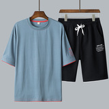 Мужской летний комплект, футболка для школьников, шорты, сезон 2021, свободный крой
