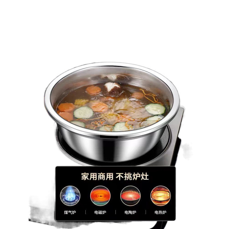 特厚304不锈钢盆家用汤盆厨房打蛋食品和面盆洗菜烘焙级特大盆子|undefined