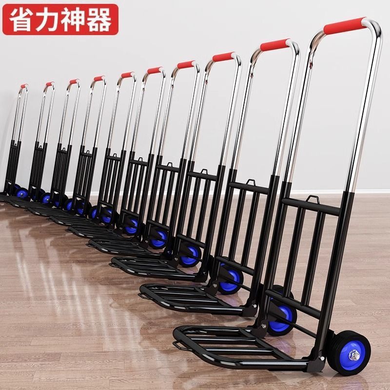 Folding Handcart for Home Use, Stair Climbing Tool, Grocery Shopping Trolley, Luggage Transport Portable Small Trolley