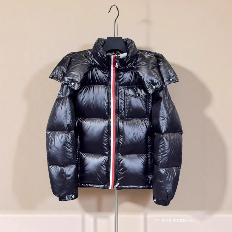 Unisex White Goose down Three-Color Webbing Hooded down Jacket Winter Coat Unisex Thickened Jacket