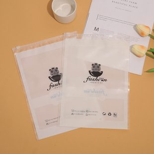 High quality PE plastic garment self-sealing zipper bag socks bra transparent garment bag custom wholesale