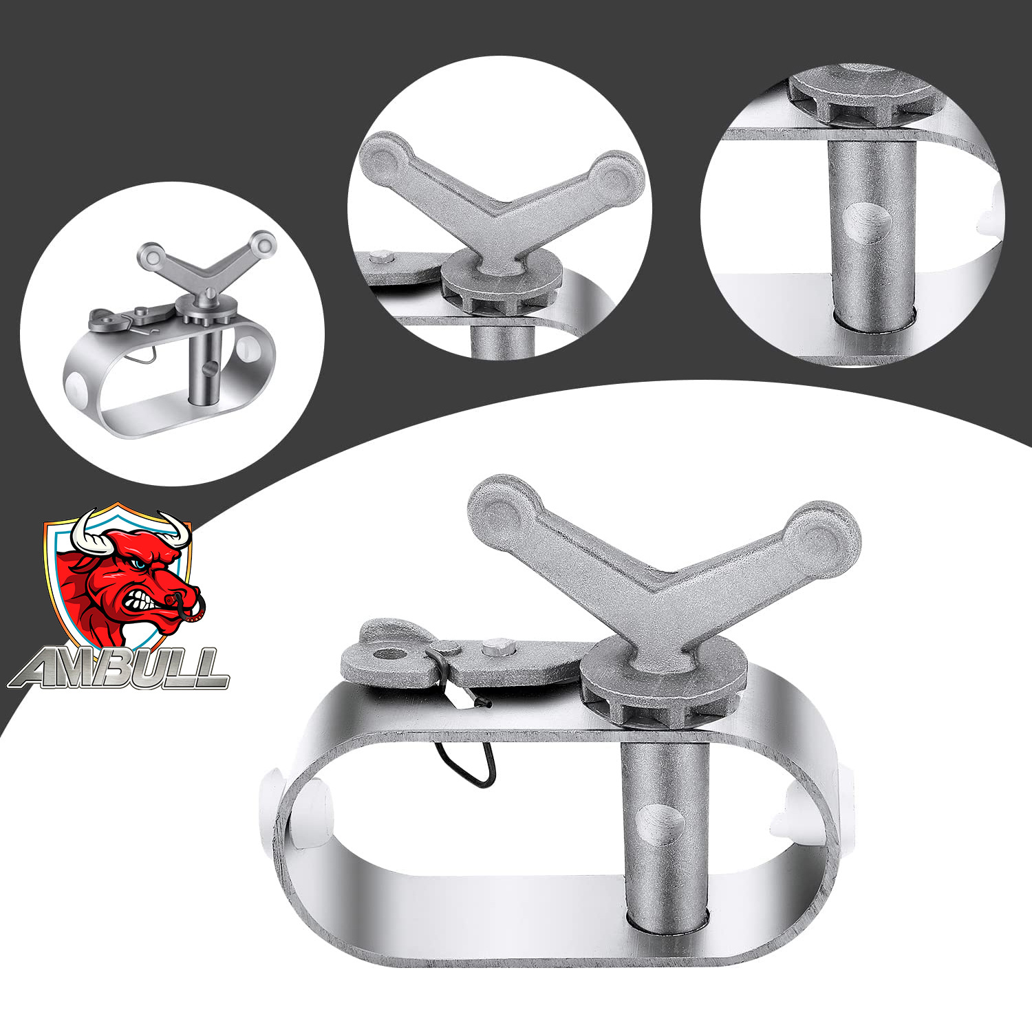 供应跨境 铝制手拧紧线器塑钢绳游泳池罩用手动绞车拉紧器 收紧器