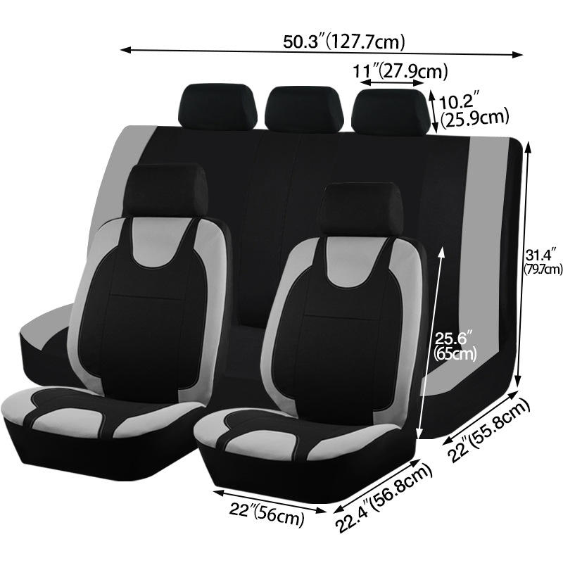 Universal Car Seat Cover PU Embroidered Car Seat Cushion Cover for All Seasons TEMU Hot-Selling Factory Direct Shipment