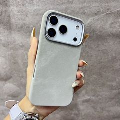 适用于iPhone17pro手机壳法兰绒磁吸苹果16pro纤细纹绒布15保护套