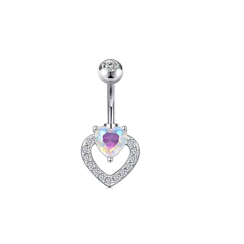 Recommandation populaire : Fabricant de piercings nombril en acier inoxydable en forme de cœur et zircon, bijoux de piercing papillon_voghion.com
