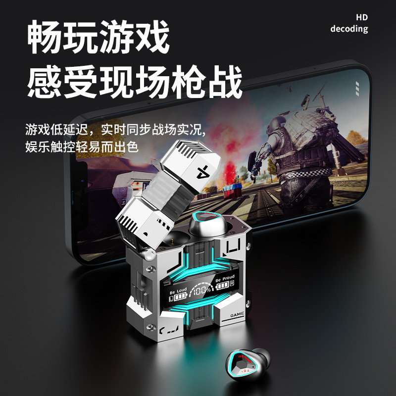 M45蓝牙耳机数显无线机甲游戏电竞无线重低音质音乐通话跨境工厂|undefined