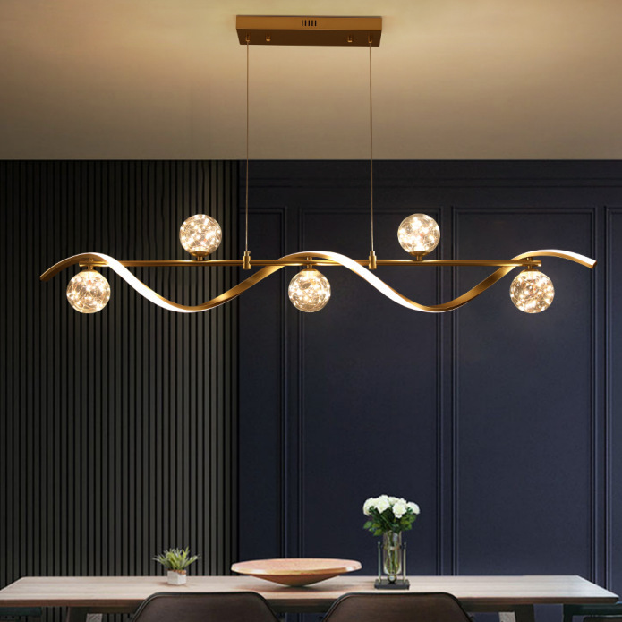 Cross-Border Minimalist Indoor Lighting Restaurant Chandelier, Light Luxury Dining Room Dining Table Bar Counter Chandelier, Zhongshan Home Decoration Lighting Fixtures