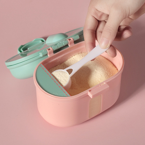 New Crown milk powder box for infants and young children to carry around when going out Portable nut milk powder lunch box