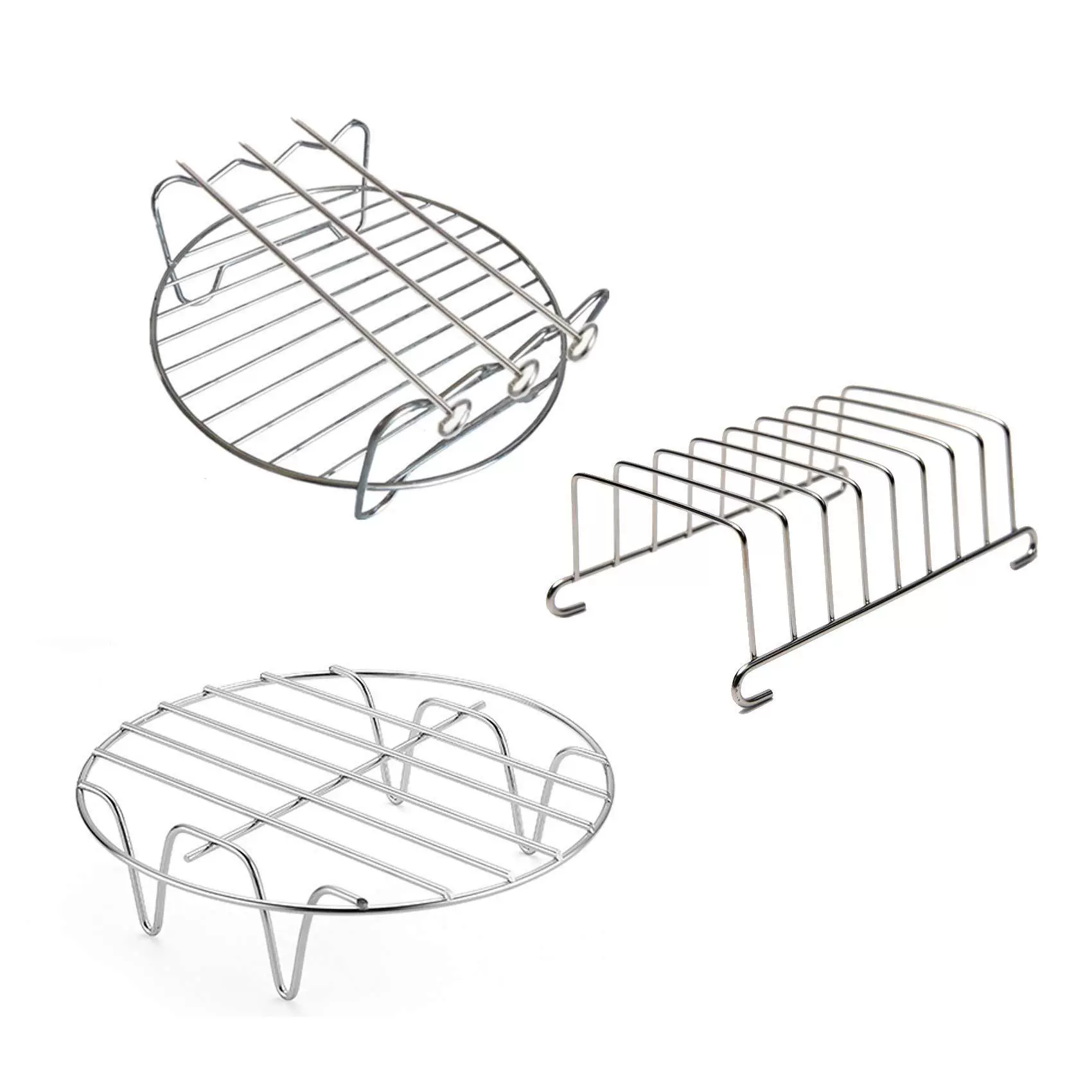 Спот воздух фритюрница гриль 304 из нержавеющей стали аксессуары гриль квадрат 3 комплекта многофункциональная двухслойная полка