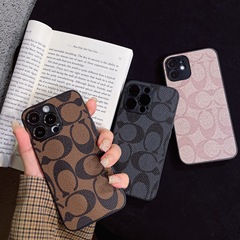 クラシックなトレンドブランドのオールドフラワー柄、iPhone 17/16 Pro、iPhone 14、iPhone 13 Pro Max、iPhone 12 Pro対応のレザー製スマホケース