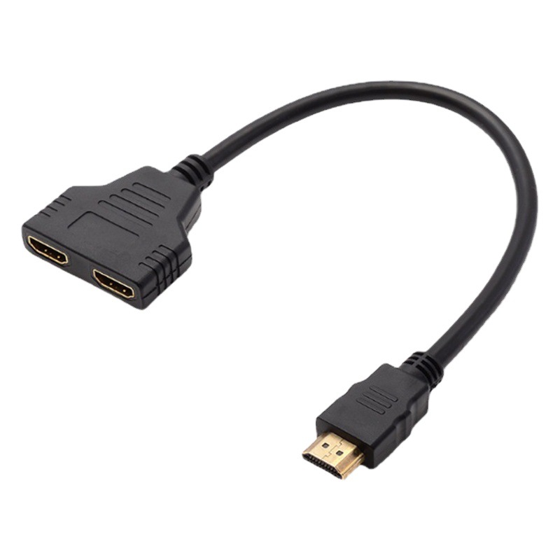 HD HDMI uno-en-dos cable adaptador HDMI uno-en-dos-hacia fuera distribuidor divisor de frecuencia macho a hembra convertidor