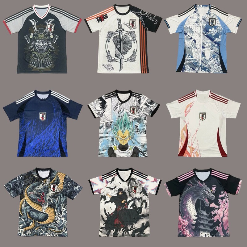 25 season Japan national team football short sleeve training ball clothing animation Doraemon dragonball a generation of hair