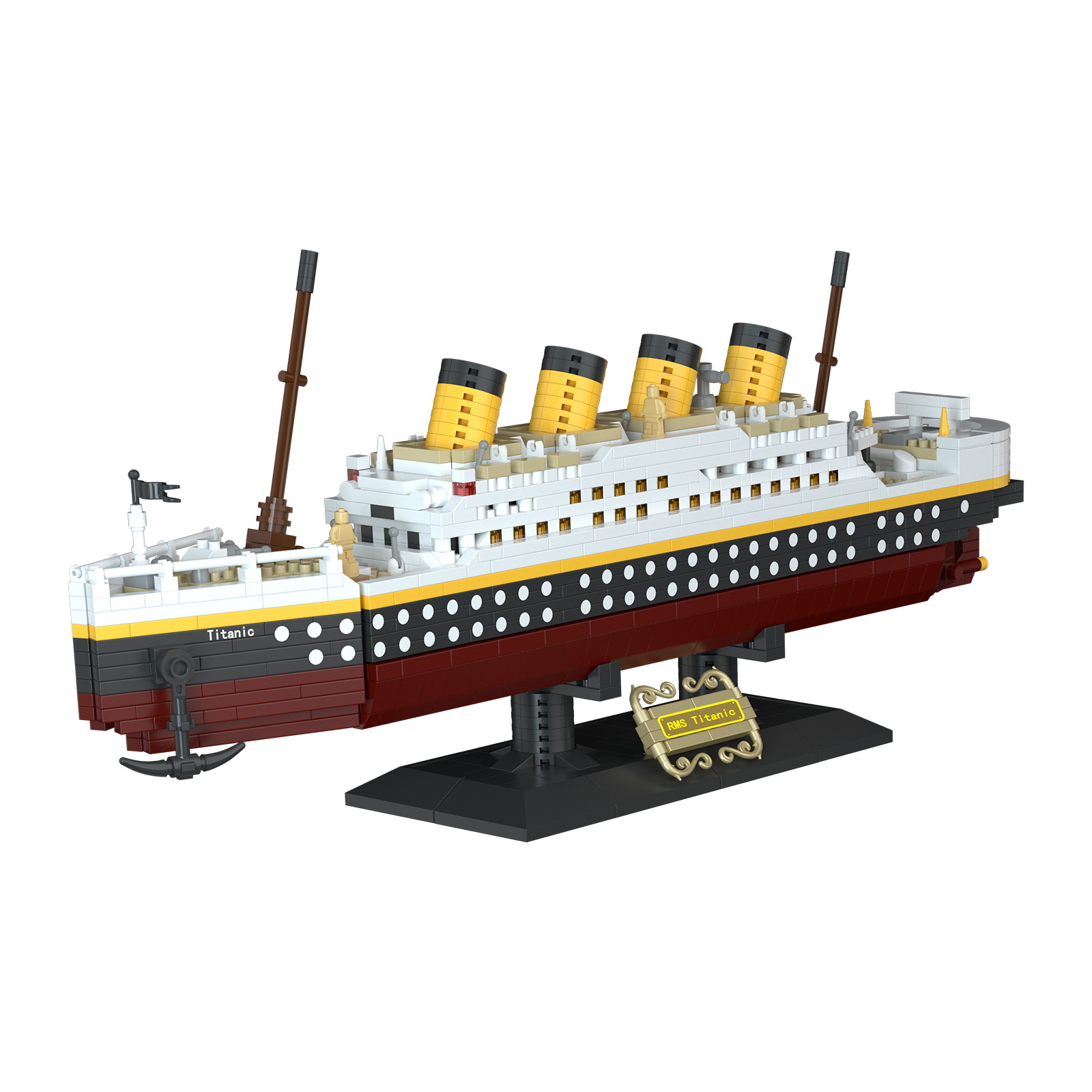 Bloques de construcción de yugao p3122 - p3123 modelos de barcos hundidos de micropartículas ensamblan piezas de juguete puzzle al por mayor a través de la frontera