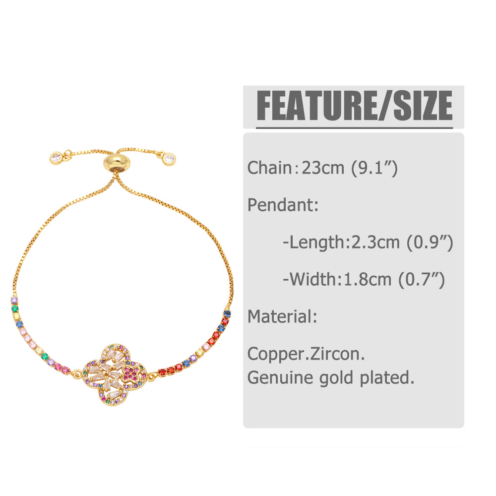 European And American Niche Light Luxury Evil's Eye Zircon Copper Bracelet Wholesale display picture 2