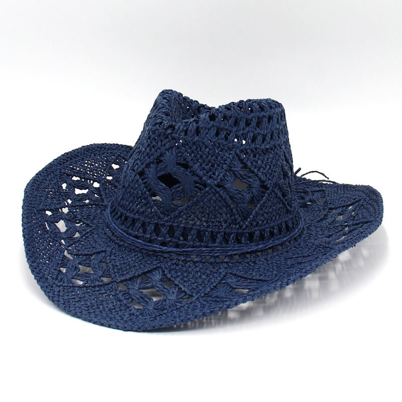 Unisex Fashion Solid Color Big Eaves Straw Hat display picture 3