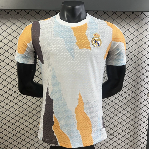 25-26 Yellow and White Real Madrid Training Suit
